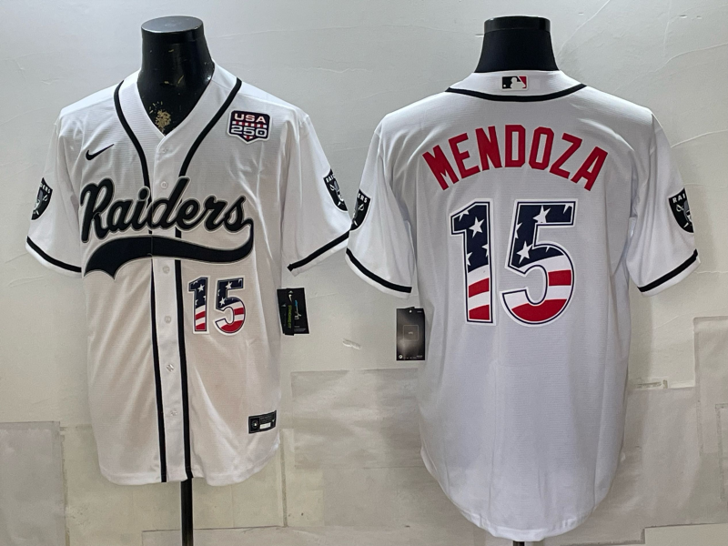 Men 2026 Oakland Raiders #15 Mendoza white Nike Limited NFL Jersey0715003